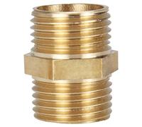 Conector hexagonal para tubería de latón de 1/8", 1/4", 3/8", 1/2", acoplador de rosca macho, cobre, 1,2