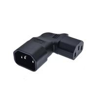 Conector IEC 10A de 3 pines hacia abajo hasta 90 en ángulo 320 C14 macho a C13 adaptador hembra for corriente enchufe CA for LCD LED montaje pared TV ESSEIEIE(Right)