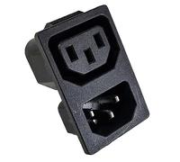 Conector IEC C13 + C14 hembra, 3 pines, 220 - 250 V/10 A, audio para dispositivos fríos, conector hembra, módulo de entrada