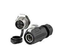 Conector impermeable con tornillo de bloqueo IP68 de 2-7 núcleos, tipo panel de alambre de bloqueo, sin soldadura, de aviación EW-LP20, de un solo orificio(EW-LP20-2P 20A)