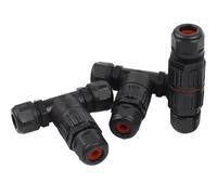 Conector impermeable, Conector en forma de I/T resistente al agua IP68, terminales empuje conexión rápida tornillo 2/3/5 pines for caja conexiones eléctricas, 1 Uds(1Set 5P screw)