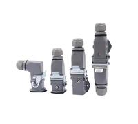 Conector impermeable de alta resistencia HDC-HA-005-1 | Conector de grado industrial | Resistente al polvo y al aceite (1 unidad)(Side Out)