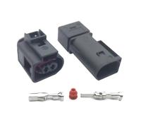 Conector impermeable de cable eléctrico automático macho hembra 2 pines 3,5mm for bocina A3 A4 A6 4D0971992(Army green)