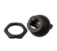 Conector impermeable E13 acoplador de interruptor de red, enchufe hembra roscado, clasificación IP67, retardante de llama PA66 V-0, pines chapados en oro de cobre fosforado, para CAT5E/CAT6A, -30 ℃ a