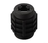 Conector impermeable E13 IP67 roscado interruptor de red acoplador zócalo CAT5E CAT6A para automatización de pantalla LED Comunicación al aire libre Negro