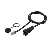 Conector impermeable E16 a presión para acoplador de interruptor de red, enchufe macho con clasificación IP67 con carcasa PA66 y pines chapados en oro de cobre fosforado, compatible con CAT6A, para