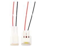 Conector impermeable for automóvil con paso de 2,3mm, par macho y hembra de 6 pines y 3 orificios for bloque de terminales de arnés de cableado de vehículo(2Pin with wire-1set)