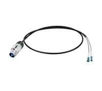 Conector industrial de fibra óptica BD24, conector de acoplamiento de fibra óptica LC for red de aviación de metal IP68(Metal plug 8 meters)