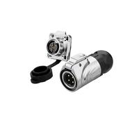 Conector industrial de señal de alimentación con clavija PIN redonda de metal con enchufe y toma de aviación de 4 núcleos tipo LP16(Flange formal wear)