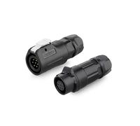 Conector industrial estanco IP68 CNLINKO LP-12 Conector circular rápido de enchufe rápido Carcasa de plástico PBT Conector de aviación M12 Macho y Hembra de 2 a 8 pines (7 pines)