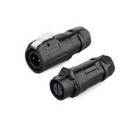 Conector industrial estanco IP68 CNLINKO LP-12 Conector circular rápido de enchufe rápido Carcasa de plástico PBT Conector de aviación M12 Macho y Hembra de 2 a 8 pines (2 pines)