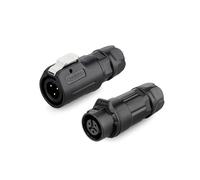 Conector industrial estanco IP68 CNLINKO LP-12 Conector circular rápido de enchufe rápido Carcasa de plástico PBT Conector de aviación M12 Macho y Hembra de 2 a 8 pines (3 pines)