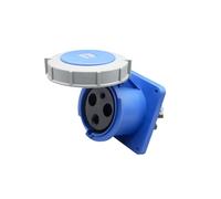 Conector Industrial Impermeable IEC 60309 de 3 Pines, 63 A, 200 V-250 V, 2P+e, 6H, IP67, Hembra.