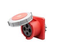 Conector industrial impermeable IEC 60309 de 4 pines, 125 A, 380 V-415 V, 3P+E, 6H, IP67, conector hembra impermeable, conexión de alimentación, enchufe industrial oculto for aviación e industria.