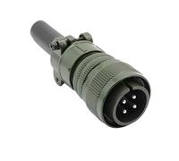Conector industrial serie MIL-DTL-5015, MS3106A14S-2P, conectores circulares macho, impermeables, contactos de 4 pines, terminación de soldadura, cable conector recto roscado, tamaño de carcasa 14S