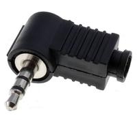 Conector jack 3,5mm macho stereo acodado soldar