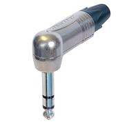 Conector jack 6,3mm macho stereo acodado