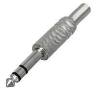 CONECTOR JACK DH 6.3 ESTEREO METAL PLATEADO MACHO AEREO