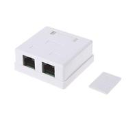 Conector Keystone de 2 puertos Cat5e RJ45 8P8C, conector de pared Ethernet