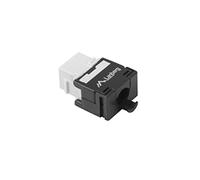 Lanberg Conector Keystone KSU5-2000 plano Cat.5E UTP RJ45 180° sin herramientas negro-blanco