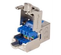 Módulo de conector de red Lanberg KSFA-3000 Cat6a plano FTP azul plata