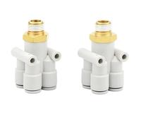 Conector KQ2UD04/06-01/02AS de tráquea de igual diámetro de 5 vías tipo Y 1 en 4 salidas 30 Uds.(KQ2UD04-02AS-30PCS)