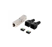 CONECTOR LANBERG ADAPTADOR 2X RJ45 CAT6 FTP PLUG 8P8C TOOL-LESS