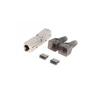 CONECTOR LANBERG ADAPTADOR 2X RJ45 CAT6A FTP PLUG 8P8C TOOL-LESS