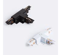 Conector 'Left Side' Tipo T para Carril Trifásico DALI Empotrable Aluminio