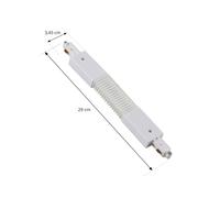 Conector Lindby Flex Linaro, blanco, sistema de riel monofásico