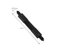 Conector Lindby Flex Linaro, negro, sistema de riel monofásico