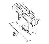 Conector longitudinal Ivela riel trifásico LKM, negro