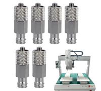 Conector Luer - 6 Unidades Adaptador de Prolongación Luer Lock - Conexión Metálica de Precisión para Lubricación Industrial Automotriz y Uso Doméstico