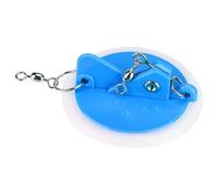 Conector luminoso de disco de buzo con parte inferior blanca, conectores de disco profundo ajustables y estables para pesca, pesca, bajo, mandarina, varios peces (azul oscuro, L)