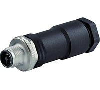 Conector M12 0° en forma de T. Abrazadera de tornillo autoconectable.