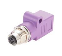 Conector M12 de 4 pines D a RJ45 hembra Profinet M12 a RJ45 para montaje en panel, adaptador de mamparo impermeable, conector circular industrial para automatización industrial (M12 hembra a RJ45