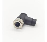 Conector M12 de 5 pines, A Codierte 90 grados Circular Conector 5 Pin in situ Conector Tornillo Instalable 12 mm Aviación Hembra Conector IP67 Resistente al Agua Conector Circular Industrial
