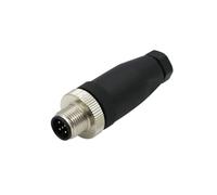 Conector M12 de 5 pines, conector redondo recto codificado A de 5 pines in situ de 12 mm, conector macho de aviación IP67, resistente al agua, conector circular industrial