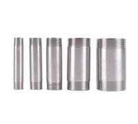 Conector macho BSPT de 1/4", 3/8", 1/2", 3/4", 1" -2" (longitud: 80, 100, 150, 200 y 300 mm), boquilla de barril, acero inoxidable 201(300mm 1")