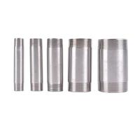 Conector macho BSPT de 1/8", 1/4", 3/8", 1/2", 3/4", 1" -2" (longitud: 60, 80, 100 y 150 mm), for tubería de acero inoxidable 304(150mm 2")