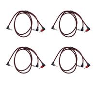 Conector macho de 3,5 mm a 2 conectores auxiliares de micrófono Y de 90 grados para portátil (1 m)