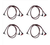 Conector macho de 3,5 mm a 2 conectores auxiliares de micrófono Y de 90 grados para portátil (1 m)
