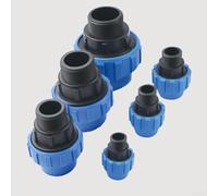 Conector macho de abrazadera de tubo de polietileno con junta de tornillo de polipropileno para suministro de agua utilizado en jardinería, agricultura y espacios verdes públicos (25 mm x 2,5 cm)