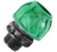 Conector macho de compresión de 50 mm x 2 pulgadas, para manguera PN, riego de jardín