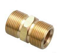 Conector macho de fuga M22 para manguera de lavado a presión, construcción de latón premium, 4500 PSI