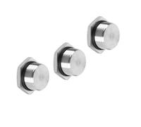 Conector macho impermeable a prueba de polvo, rosca de acero inoxidable 304, conector para cabezal hexagonal, accesorio de tubería sólida con anillo de goma de sellado 3pcs M72*1.5