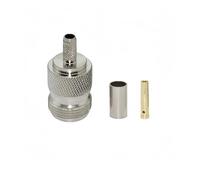 Conector Macho N y Conector Hembra 50-3 N, Conector coaxial, Conector de mamparo, Adaptador de Cable RG58, RG142 y RG400.(Lavender,1PCS)