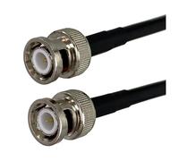 Conector Macho RG316 RG174 RG58 RG400 RG142 a Conector Macho BNC, Cable de Puente Coaxial de engarzado, Cable en Espiral de 6 Pulgadas ~ 20M(RG58 BNC M to BNC M,6FT (2M))