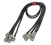 Conector macho RG58 BNC for engarzar, conector RF, Cable de puente coaxial, terminales 6 pulgadas ~ 10 pies(5Pcs,6inch (15CM))