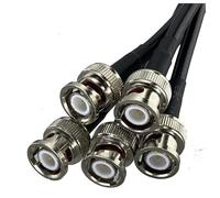 Conector macho RG58 BNC for engarzar, conector RF, Cable de puente coaxial, terminales 6 pulgadas ~ 10 pies(3Pcs,6inch (15CM))